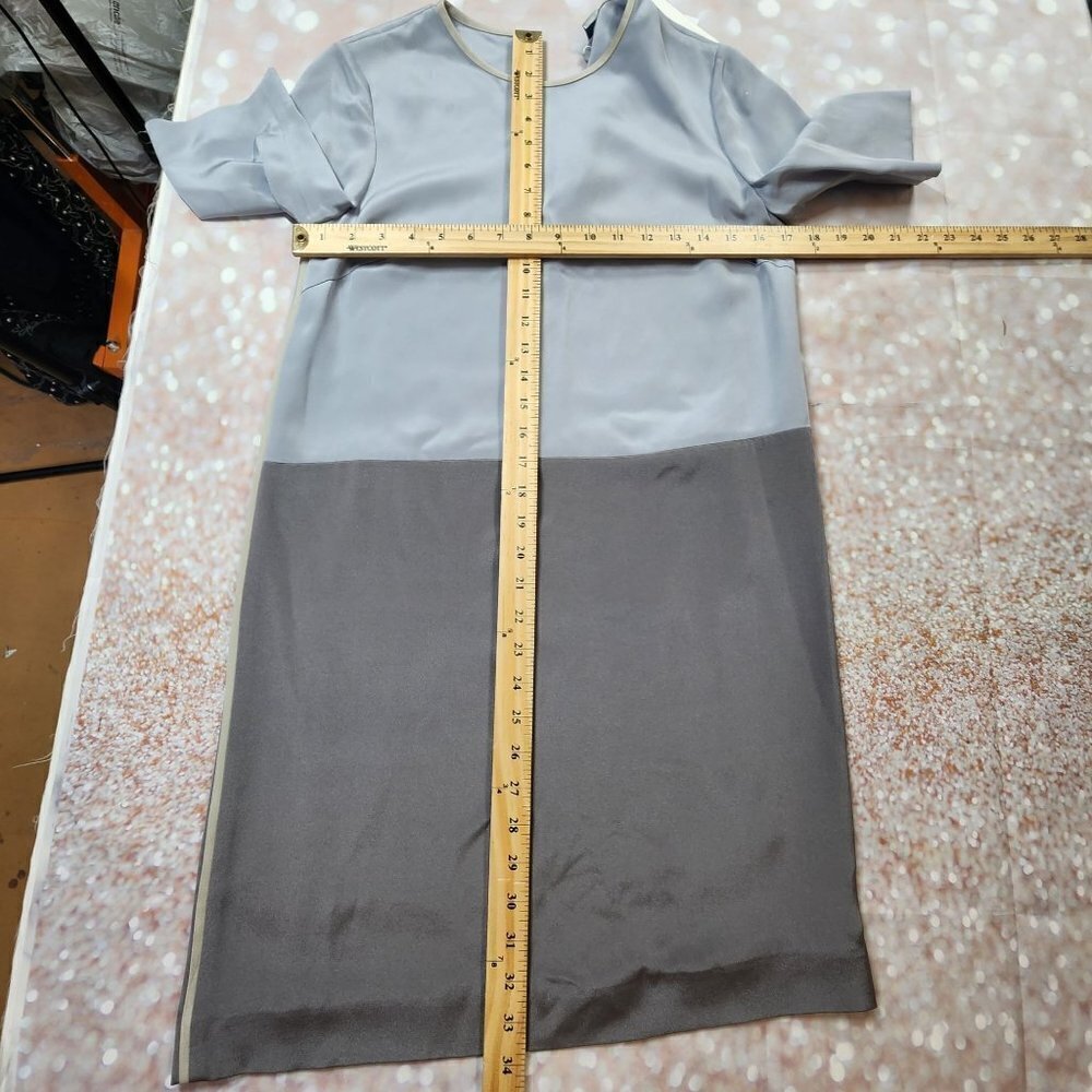 Jigsaw Silk Two Tone Blue and Grey Dress, Women's 4, NWT - Picture 9 of 9